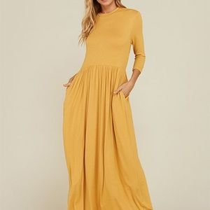 Mustard Yellow Maxi Dress